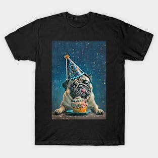 Pug Dog Birthday Card #7 T-Shirt